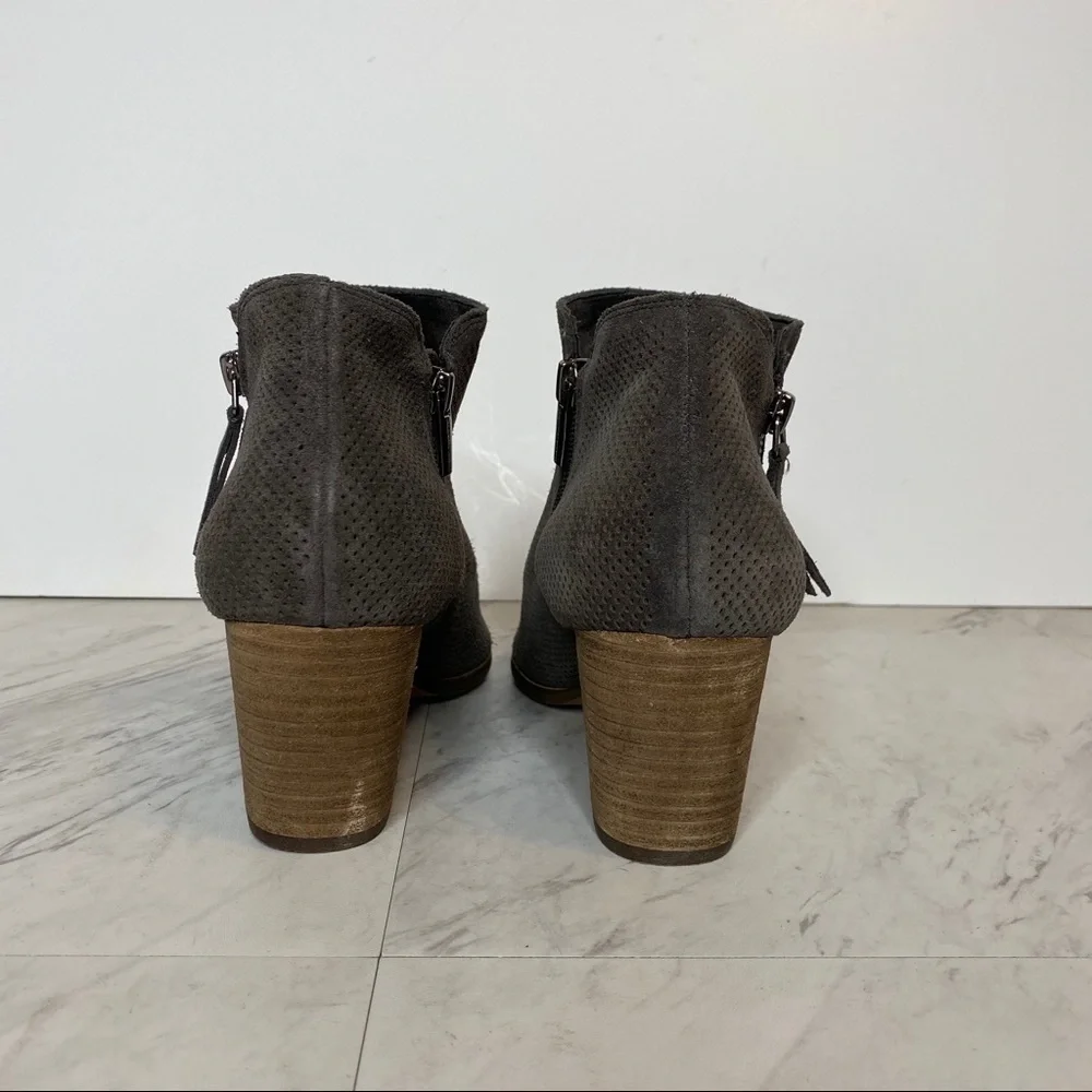 Vince Camuto Nethera Perforated Suede Gray Boot 11M - Picture 3 of 16